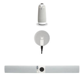 Owl Labs Meeting Owl 3 + Owl Bar Video + Expansion Mic Conferencing Kit