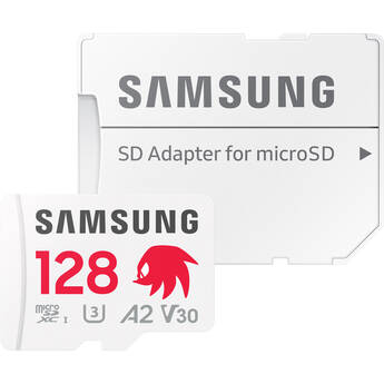 Samsung 128GB PRO Plus Sonic the Hedgehog UHS-I microSDXC Memory Card with SD Adapter
