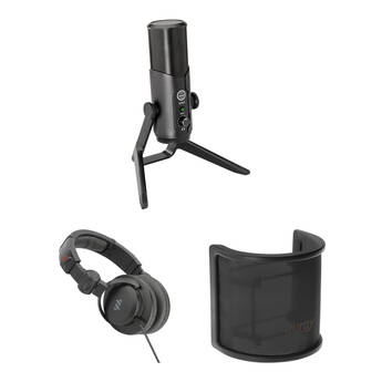Senal UC4-B USB Professional Multi-Pattern Microphone Kit with Headphones, and Pop Filter