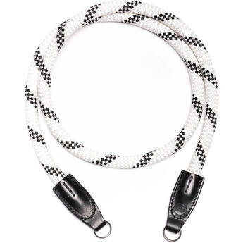 COOPH Leica Rope Strap (White Black, 49.6, Ring Attachment)