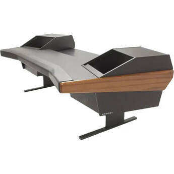 Argosy Dual 15 Workstation with Two DR803 Rack Modules and Mahogany Veneer Desktop