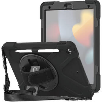 CODi Rugged Case with Integrated Screen Protector for iPad 9th Gen (Black)