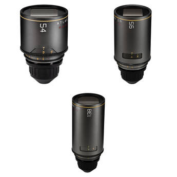 Atlas Lens Co. Mercury T2.2 1.5x Anamorphic Prime 54, 95 & 138mm 3-Lens Set (PL Mount, Feet)