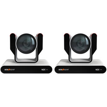 BZBGEAR Live Streaming 4K NDI PTZ Camera with Tally Lights & 12x Optical Zoom (White, 2-Pack)