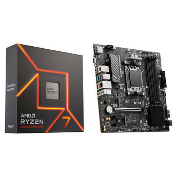 AMD PRO B650M-P Micro-ATX Motherboard & AMD Ryzen 7 7700X 4.5 GHz Eight-Core Processor
