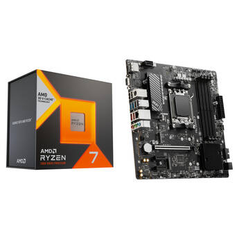AMD PRO B650M-P Micro-ATX Motherboard & AMD Ryzen 7 7800X3D 4.2 GHz Eight-Core Processor