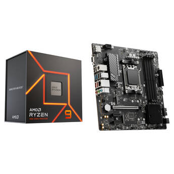 AMD PRO B650M-P Micro-ATX Motherboard & AMD Ryzen 9 7900X 4.7 GHz 12-Core Processor