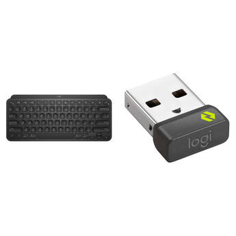 Logitech MX Keys Mini Wireless Keyboard & Logi Bolt USB Receiver Bundle (Black)