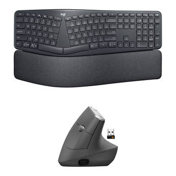 Logitech Wireless ERGO K860 Keyboard & MX Vertical Ergonomic Mouse Productivity Kit