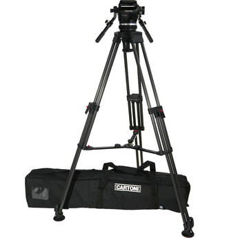 Cartoni Focus 18 Fluid Head with H601 Tripod Legs, Mid-Spreader and 2nd Pan Bar (100mm)