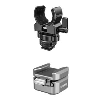SmallRig Shotgun Microphone Holder Kit with Quick Release Support (Cold Shoe)