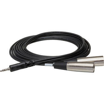 Hosa Technology Stereo Mini-Phone Male to 2 XLR Male Y-Cable -9.9'