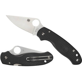 Spyderco Para 3 Lightweight Folding Knife (Satin CTS BD1N Blade, Black FRN Handle)