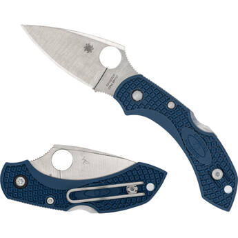 Spyderco Dragonfly 2 Folding Knife (Satin Blade, Cobalt Blue Handle)