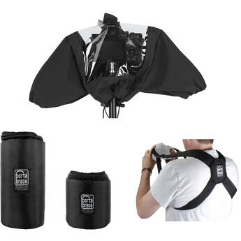 PortaBrace Rain Cover for Mirrorless Camera with 4" and 7" Lens Cups and DSLR Harness