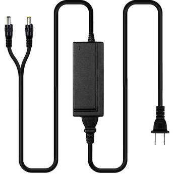 IndiPRO Tools 12V/6A AC Wall Plug to 2.1 and 2.5mm DC Y-Cable Adapter