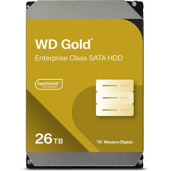 WD 26TB Gold 7200 rpm SATA III 3.5" Internal Enterprise HDD
