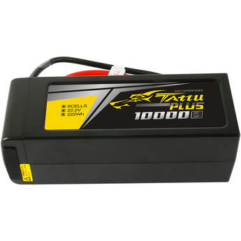 Tattu Plus 22.2V 25C 10000mAh 6S LiPo Smart Battery Pack with EC5 Plug