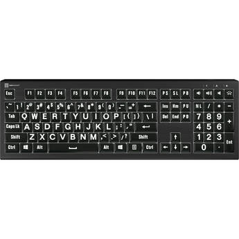 Logickeyboard ASTRA2 Large-Print White-on-Black Wired Keyboard (Windows, US English)