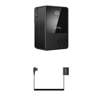 SmallRig VB99 Mini V-Mount Battery with D-Tap to Sony NP-FZ100 Dummy Battery Power Cable Kit