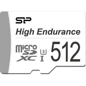 Silicon Power 512GB Golden Series High Endurance UHS-I microSDXC Memory Card with SD Adapter