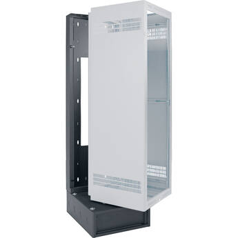 Lowell Manufacturing Wall-Mounted 40 RU, 28" Deep Rack with 4 RU Base (with Back Box)