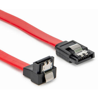 Rocstor Latching SATA to Right Angle SATA Serial ATA (Red, 1')