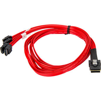 Rocstor Serial Attached SCSI SAS Cable (Red, 3.28')
