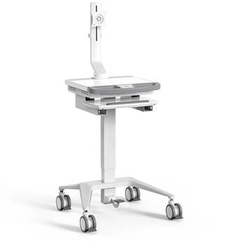 Mount-It! MedHub Mobile Workstation with Monitor Mount