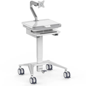 Mount-It! MedHub Mobile Workstation with Monitor Arm