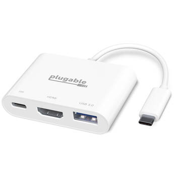 Plugable USB 3.1 Gen 2 Type-C Mini Dock with HDMI, USB 3.0 & Pass-Through Charging