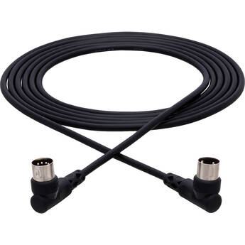 Hosa Technology Standard Right-Angle MIDI to Right-Angle MIDI Cable (10', Black)