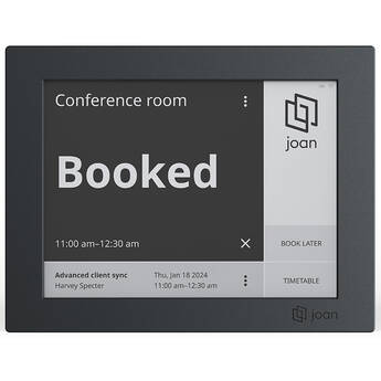 Visionect Joan 6 RE 6" Full HD E-Paper Conference Room Booking Display (Black)