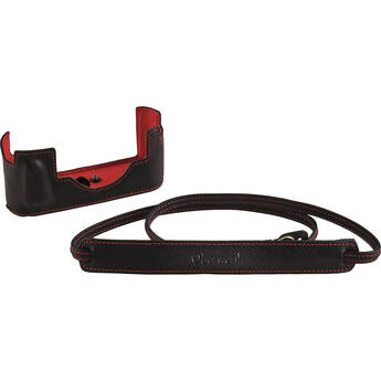 Oberwerth Limited Edition Leica M11 TagCase with Mosel Strap (Black with Red Stitching)
