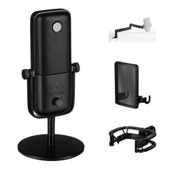 Elgato Wave:3 USB Microphone Bundle with Broadcast Mic Arm, Pop Filter, and Shockmount