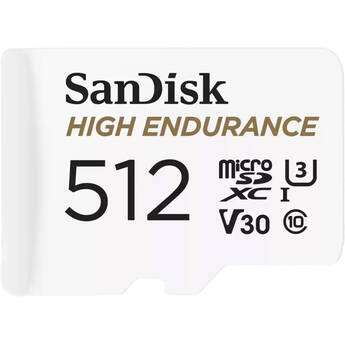 SanDisk 512GB High Endurance UHS-I microSDXC Memory Card with SD Adapter