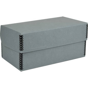 Archival Methods Hinged Lid Box (Gray, 10.3 x 5.5 x 4.5")