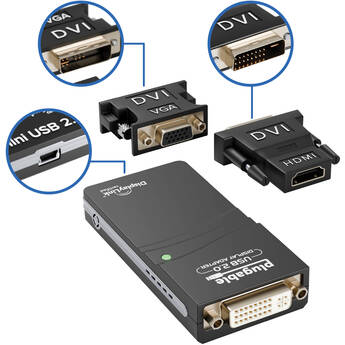 Plugable USB 2.0 to DVI, HDMI, and VGA Video Graphics Adapter
