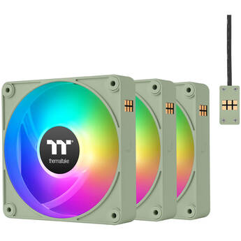 Thermaltake CT120 EX Reverse ARGB Sync PC 120mm Cooling Fan (3-Fan Pack, Matcha Green)