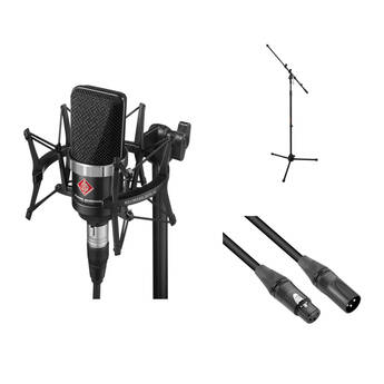 Neumann TLM 102 BK Studio Set Large-Diaphragm Cardioid Condenser Microphone Kit (Black)