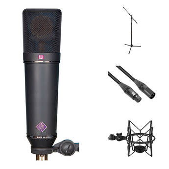 Neumann U 87 Ai MT Large-Diaphragm Multipattern Condenser Microphone Kit (Black)