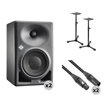 Neumann KH 120 II Active 5.25" 2-Way Studio Monitor Kit with Stands and XLR Cable