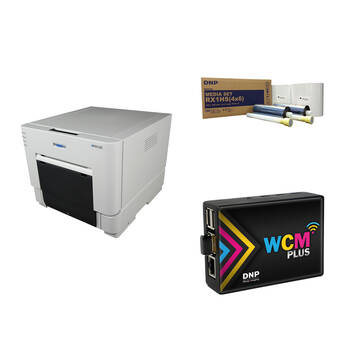 DNP DS-RX1HS Dye Sublimation Printer Kit with WCM Plus Wireless Connect Module and 4 x 6" Media Set