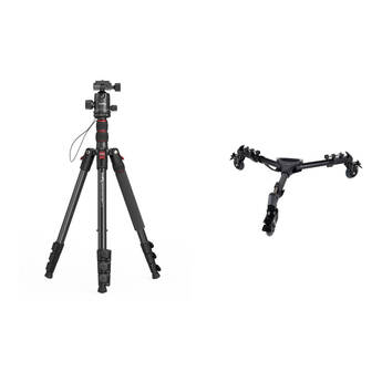 SmallRig CT-10 Aluminum Travel Tripod Kit with Ball Head and Dolly