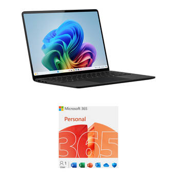 Microsoft 15" Surface Laptop Copilot+ PC Kit with Microsoft 365 Personal 1-Year License (7th Edition, Black)