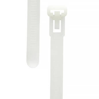 Grizzly Supply Reusable Cable Tie with 50 lb Tensile Strength (14", 25-Pack, Natural)
