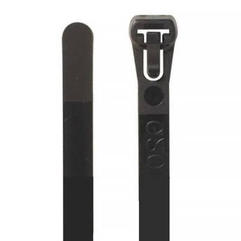 Grizzly Supply Reusable Cable Tie with 50 lb Tensile Strength (8", 25-Pack, Black)
