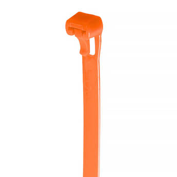 Grizzly Supply Reusable Cable Tie with 50 lb Tensile Strength (8", 25-Pack, Fluorescent Orange)