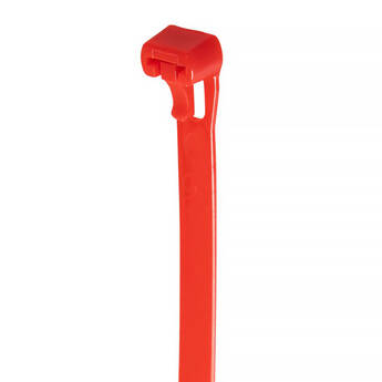 Grizzly Supply Reusable Cable Tie with 50 lb Tensile Strength (8", 25-Pack, Red)
