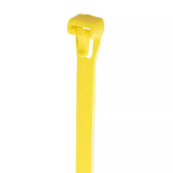 Grizzly Supply Reusable Cable Tie with 50 lb Tensile Strength (8", 25-Pack, Yellow)